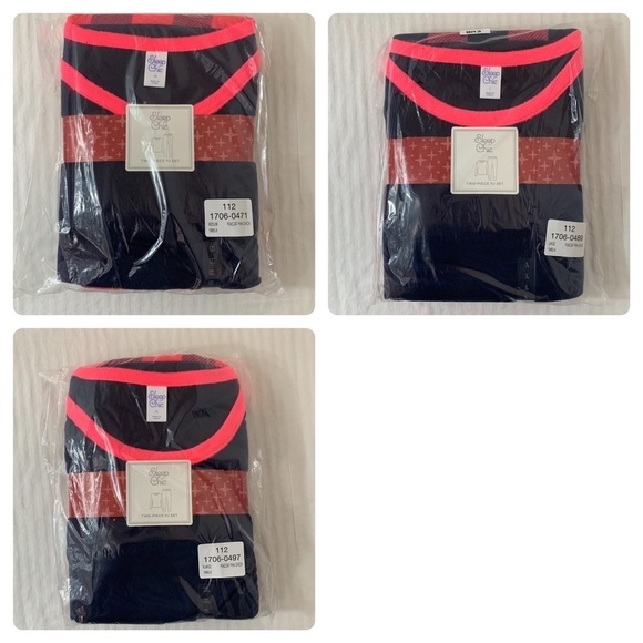 Womens Fleece 2 Pc Pajama Set Pink Blue Checkered Pattern - Picture 4 of 14